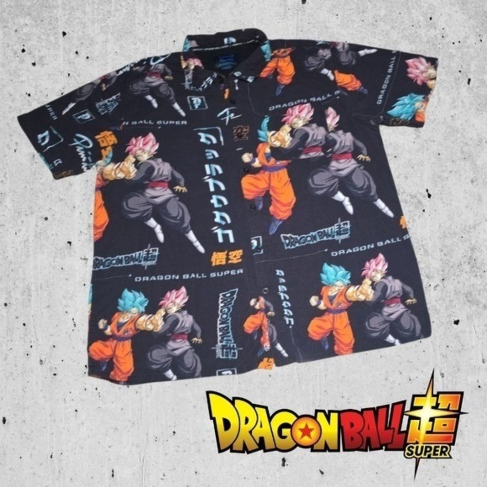 Primitive Dragon Ball Super Shirt Mens Goku Black Rose All Over Print Black XL